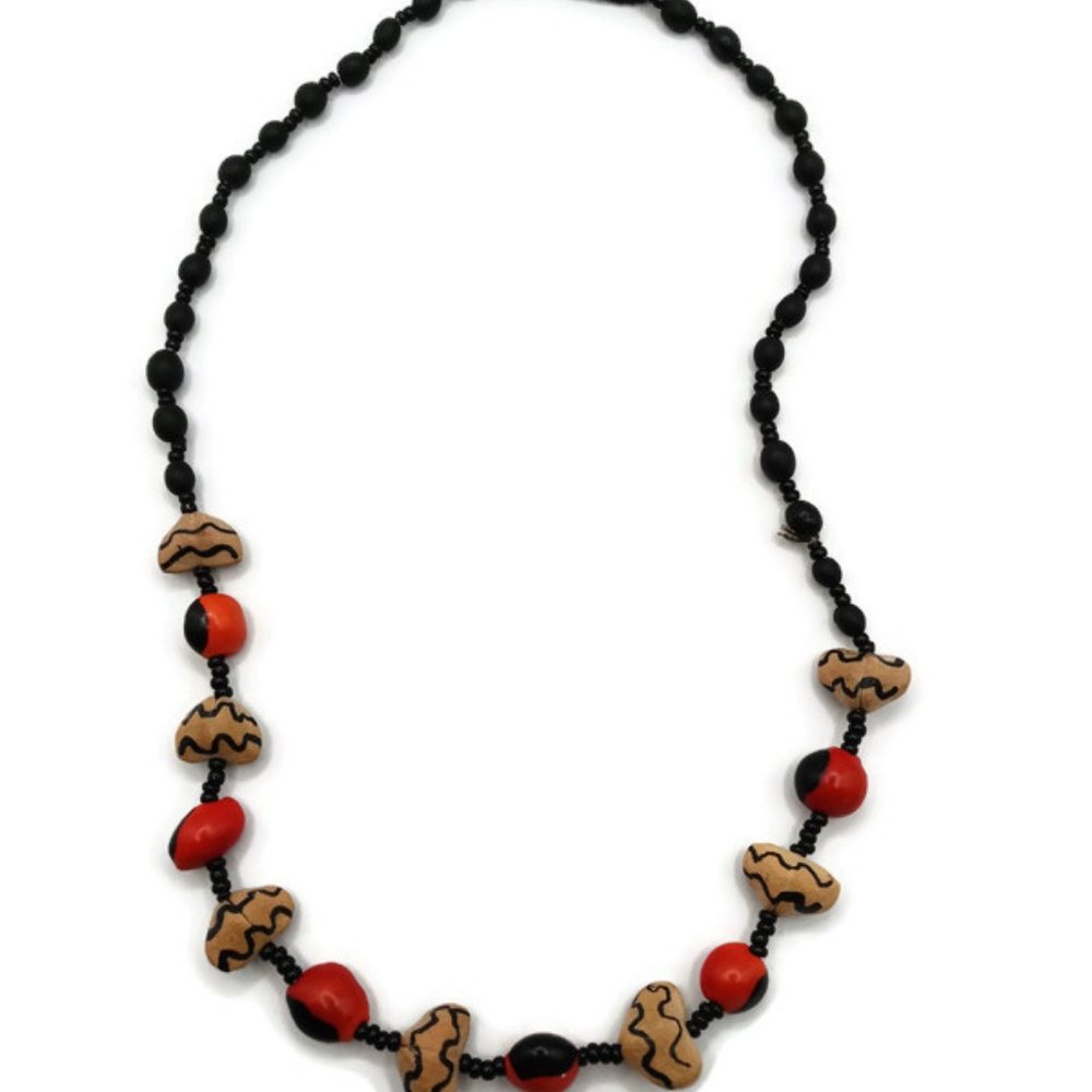 Handmade Peruvian Huayruro Seeds Unisex Necklace